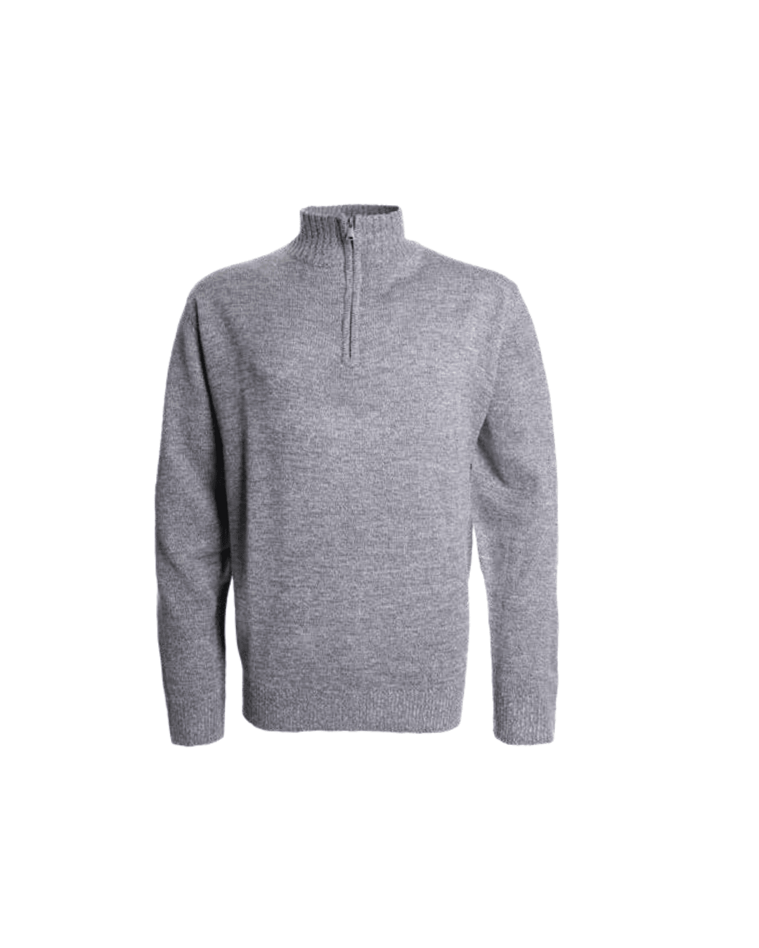 Sweater Hombre Medio Cierre Gris Oscuro - Sensez