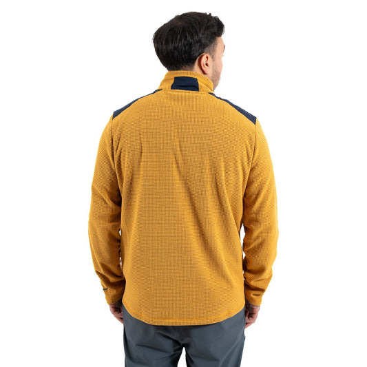 Polar Hombre Medio Cierre Textura Waffle Amarillo - Sensez