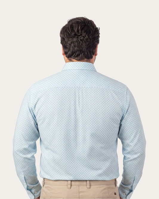 Camisa Hombre Smart Diseño Celeste Claro