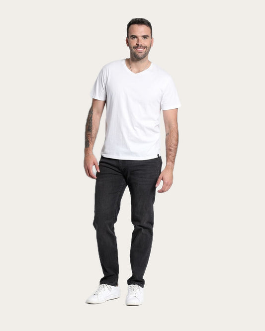 Pantalon Hombre Jeans Negro Slim Fit Berlin PT