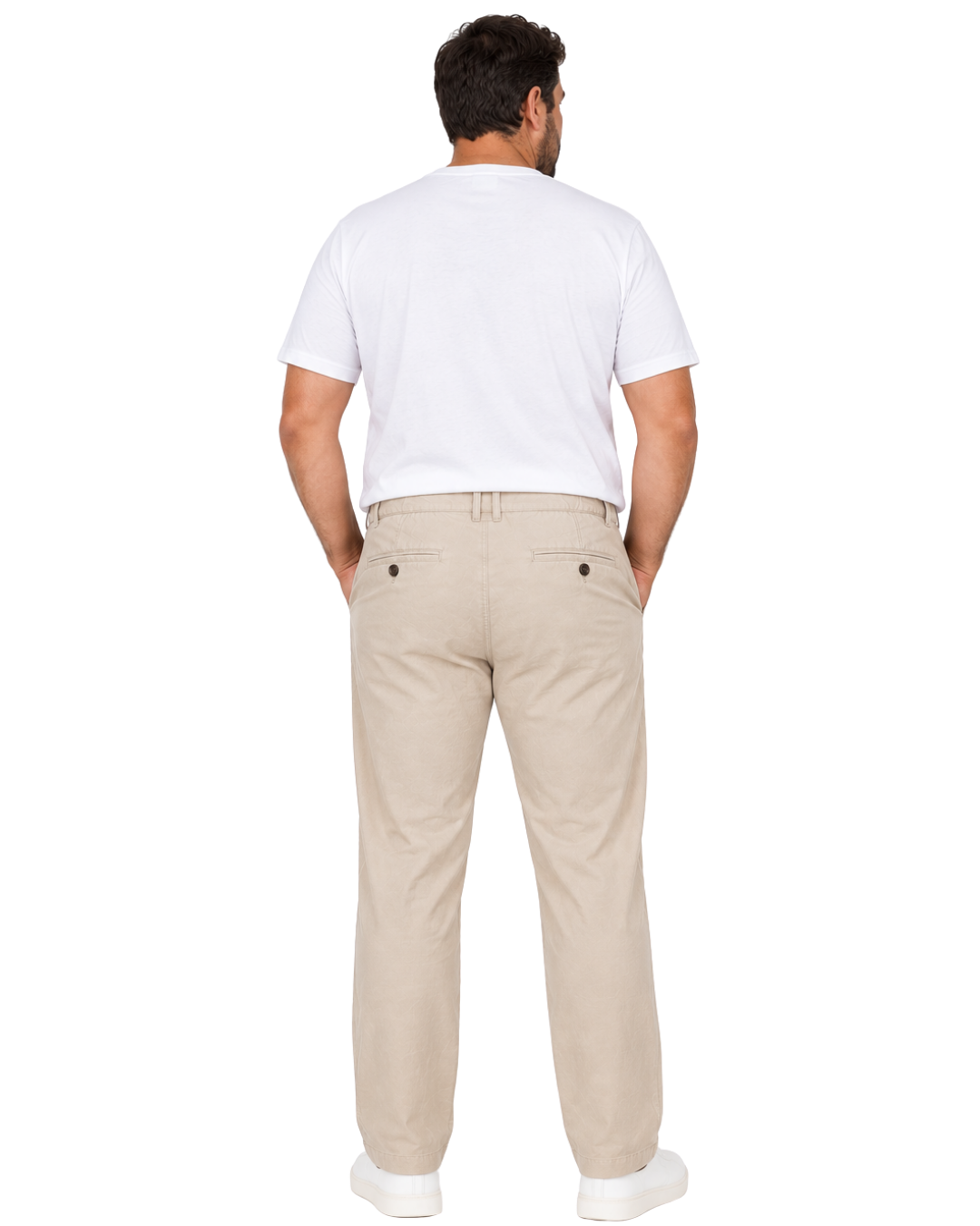 Pantalon Hombre Lino Beige SG