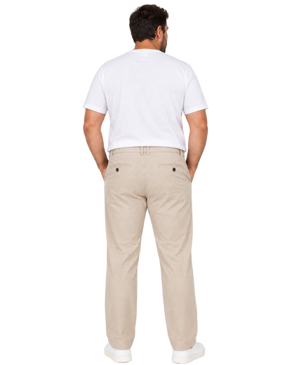 Pantalon Hombre Lino Beige SG