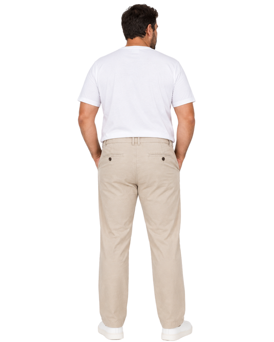Pantalon Hombre Lino Beige SG