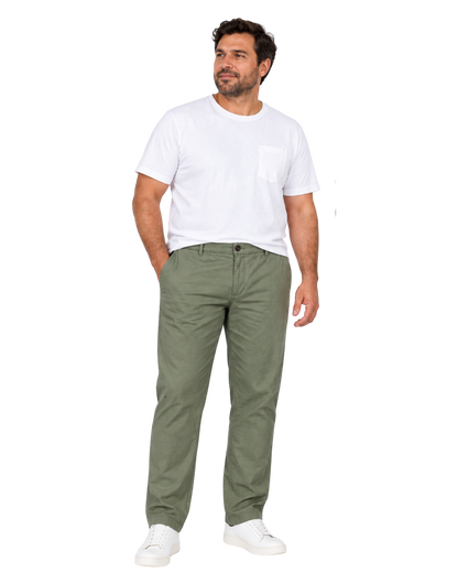 Pantalon Hombre Lino Verde SG