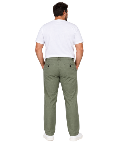 Pantalon Hombre Lino Verde SG