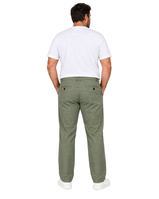 Pantalon Hombre Lino Verde SG