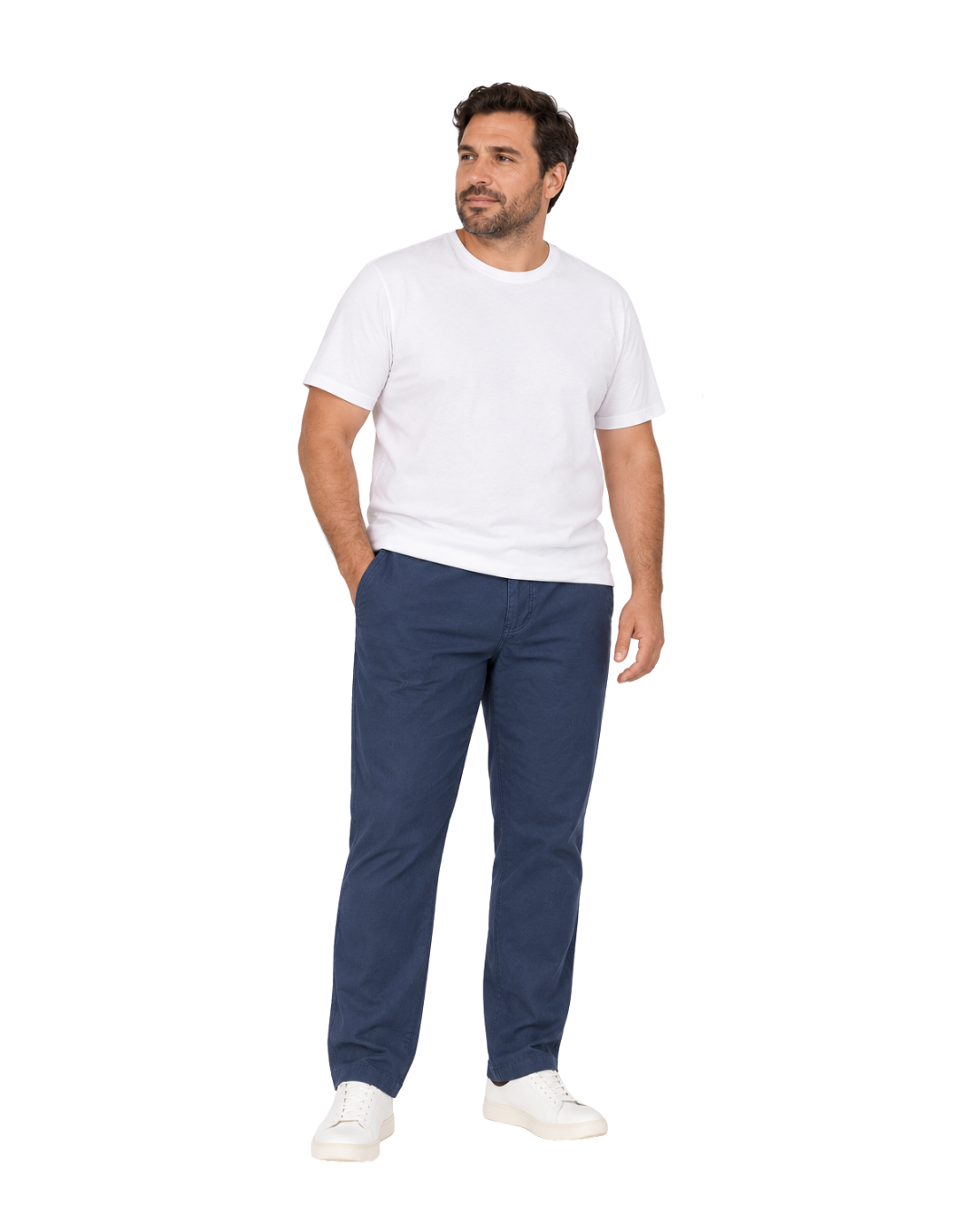 Pantalon Hombre Lino Azul Marino SG