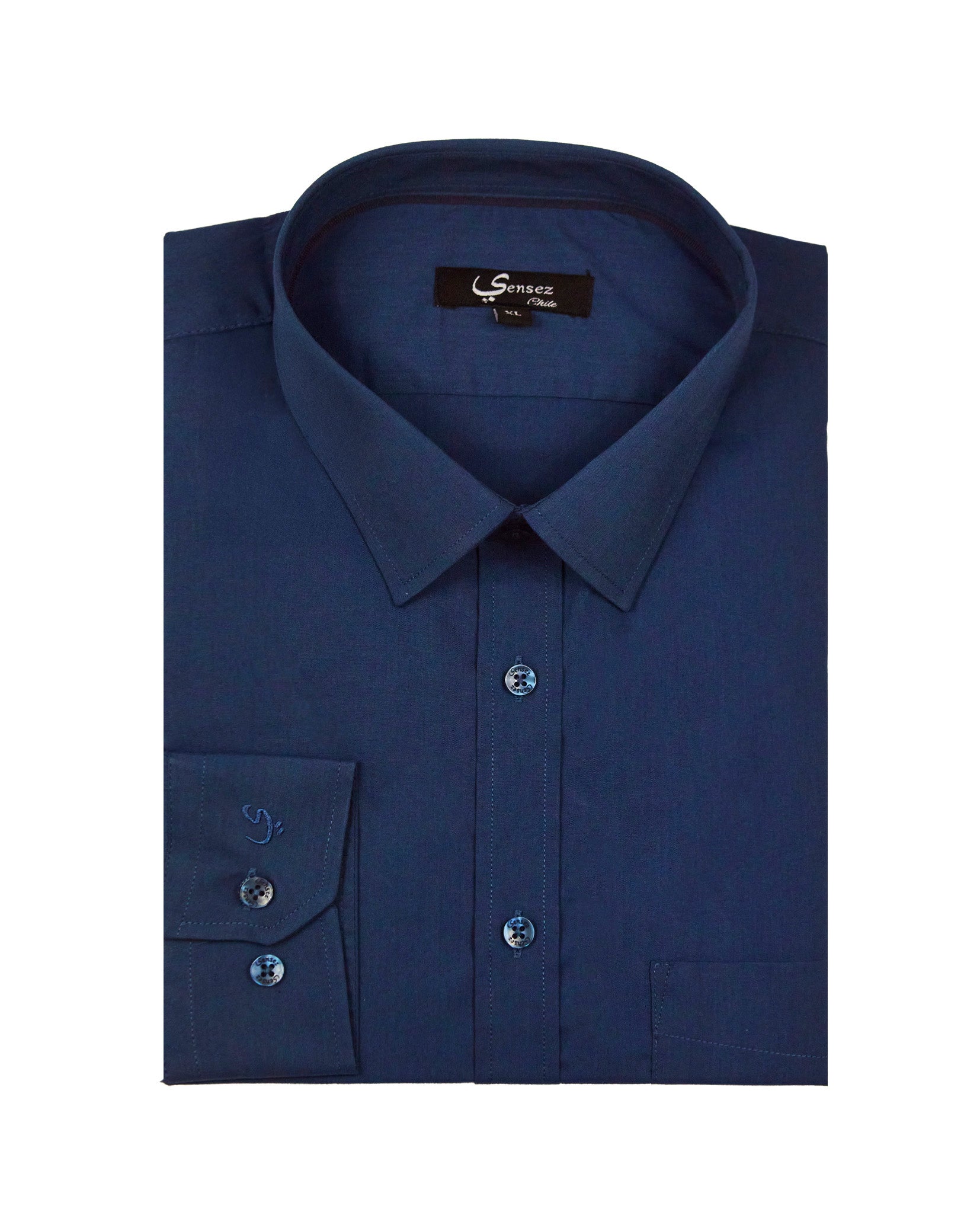 Camisa Hombre Trevira Azul Marino