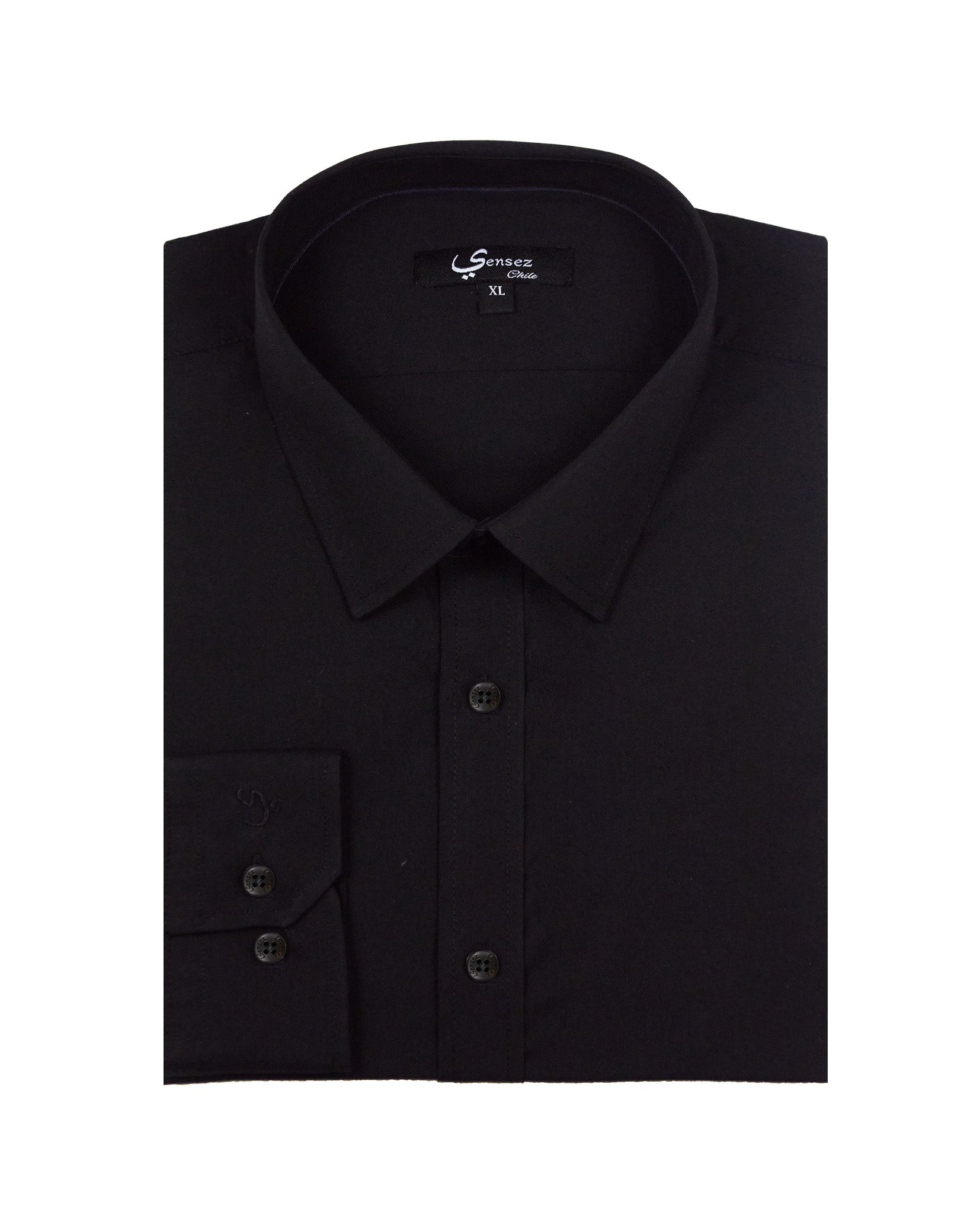 Camisa Hombre Reactive Negra Con Bolsillo - Sensez