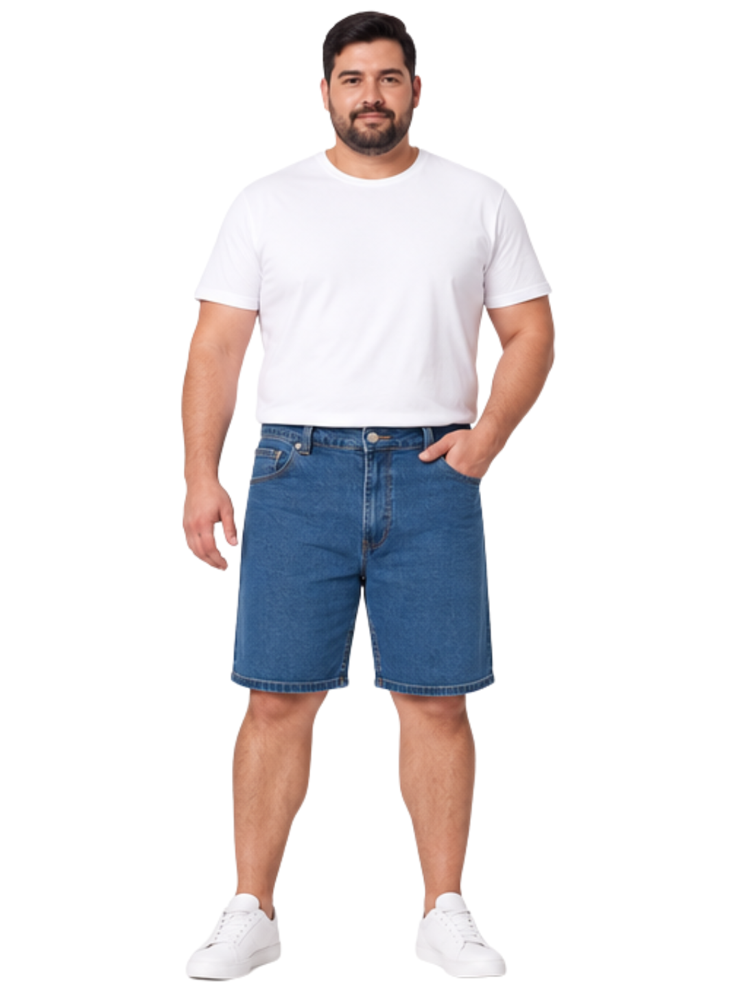 Bermuda Hombre Denim Azul Marino Regular Fit