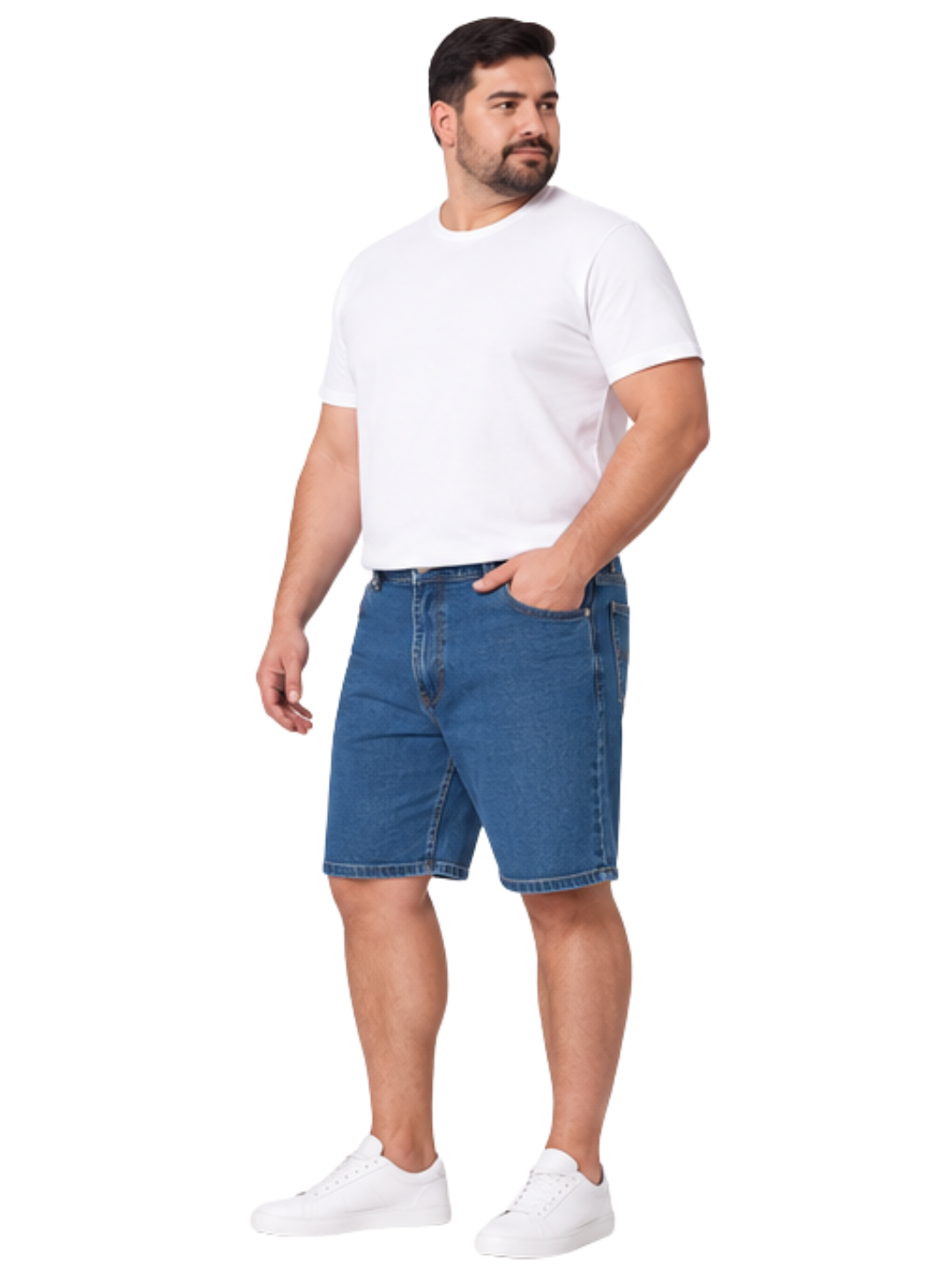 Bermuda Hombre Denim Azul Marino Regular Fit