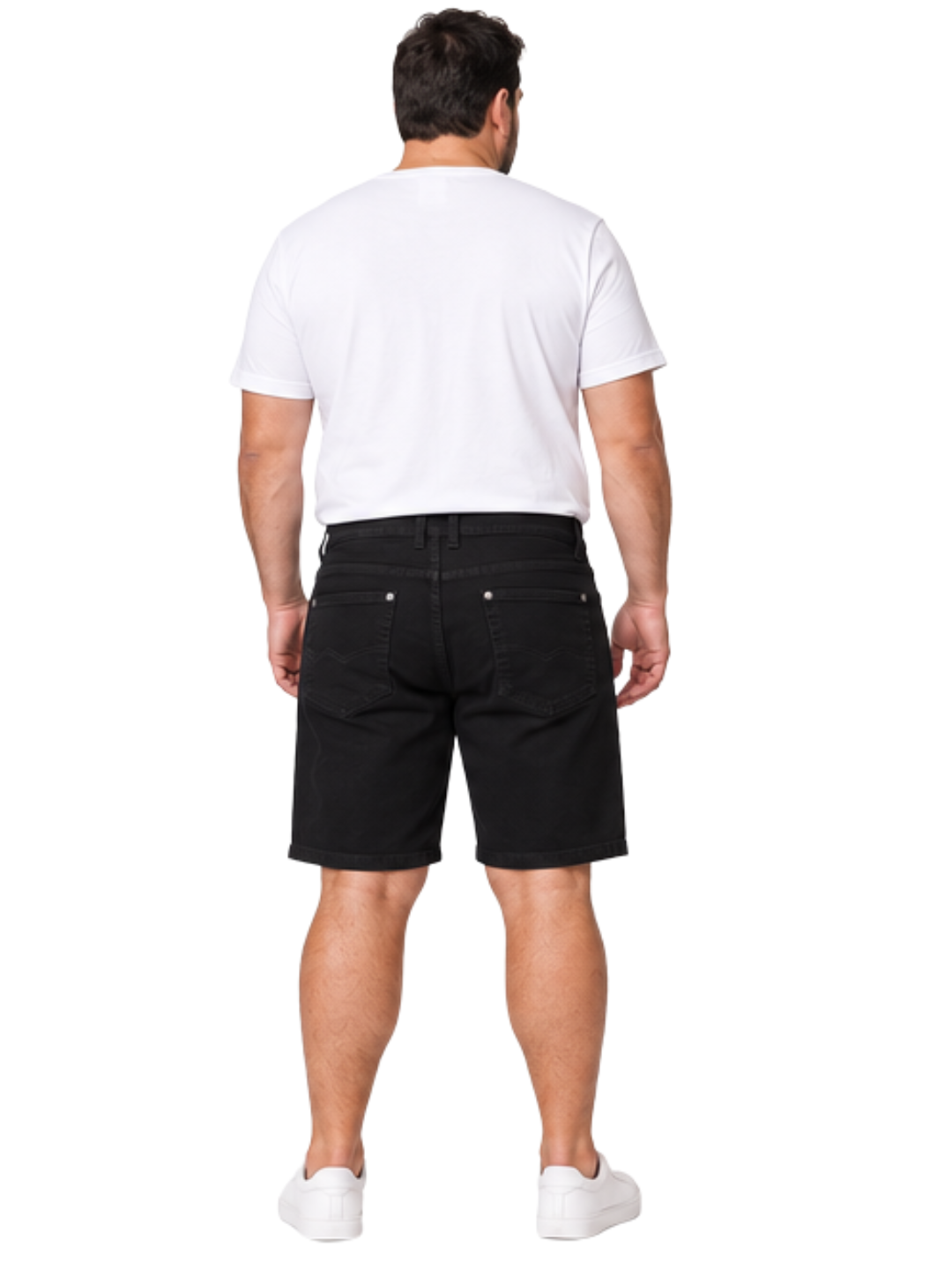 Bermuda Hombre Denim Negro Regular Fit