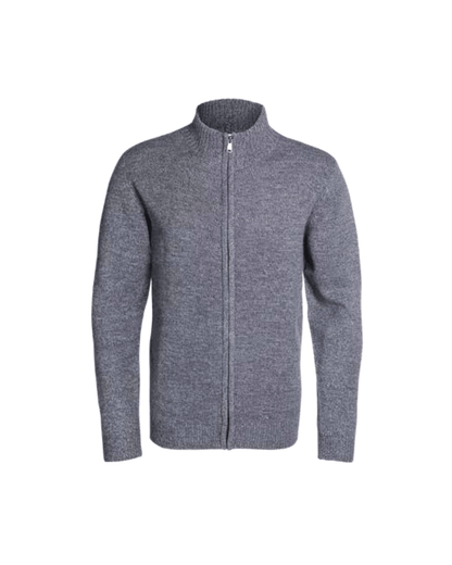 Sweater Hombre Cierre Completo Gris Oscuro - Sensez