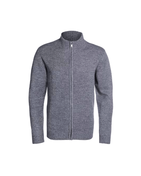 Sweater Hombre Cierre Completo Gris Oscuro - Sensez