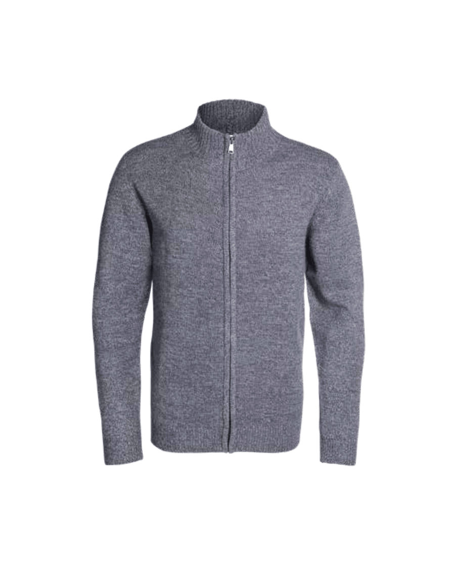 Sweater Hombre Cierre Completo Gris Oscuro - Sensez