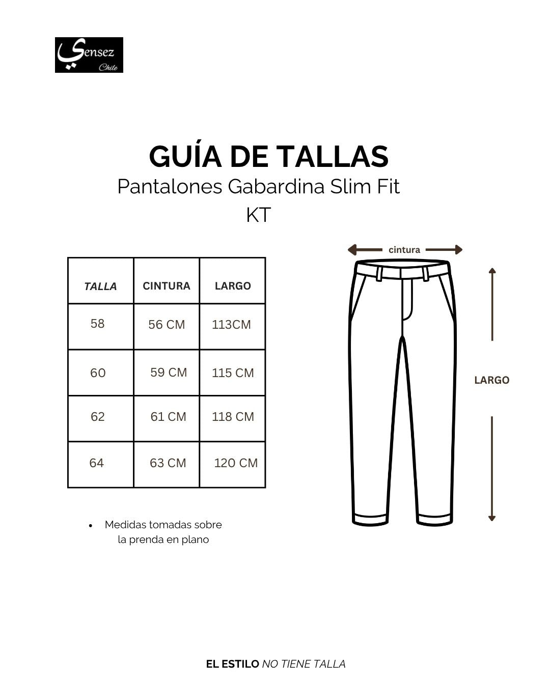 Pantalon Hombre Gabardina Slim Fit Gris Claro