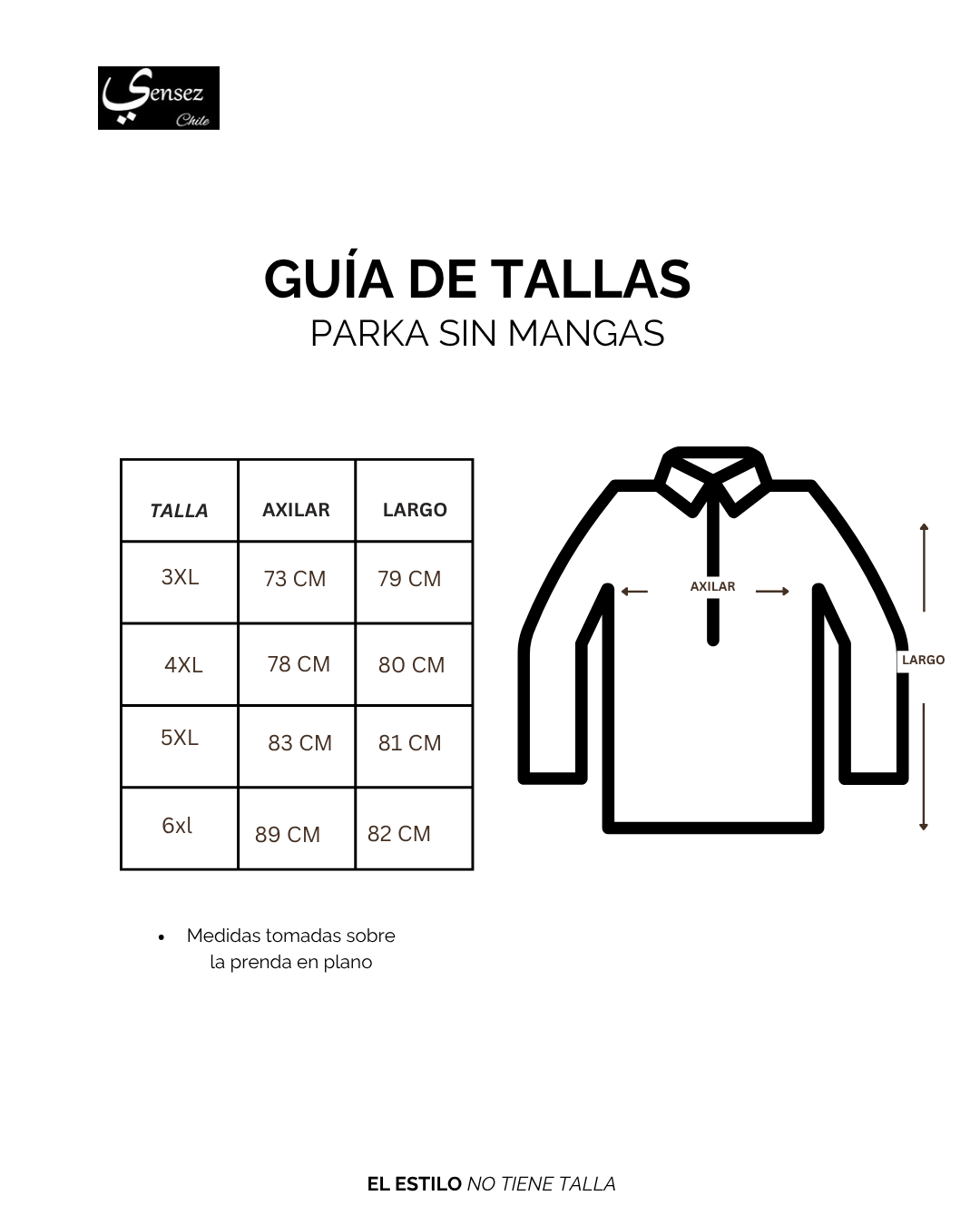 Parka Hombre Sin Mangas Acolchada  Negro