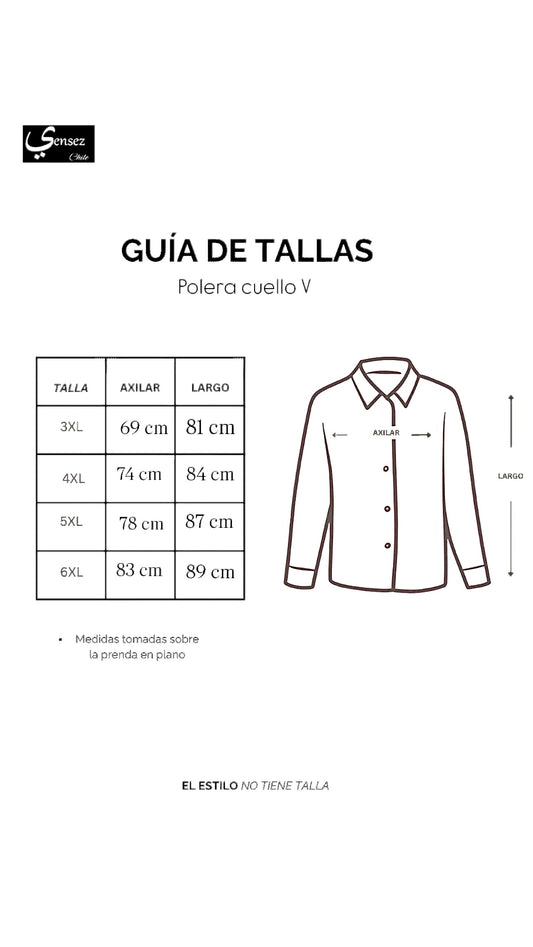 Polera Hombre Cuello V Blanca