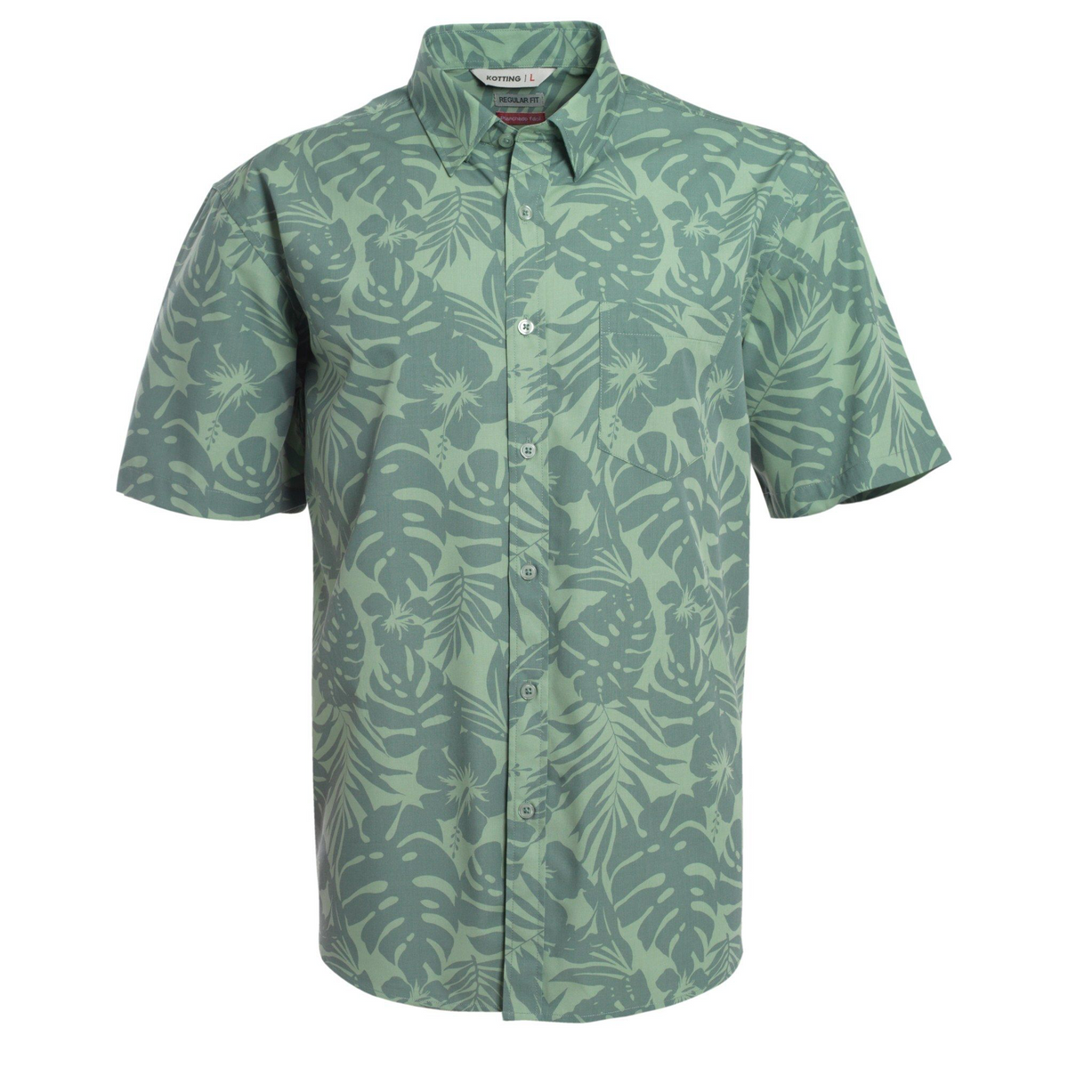 Camisa Hombre Guayabera Manga Corta Diseño Verde Pistacho