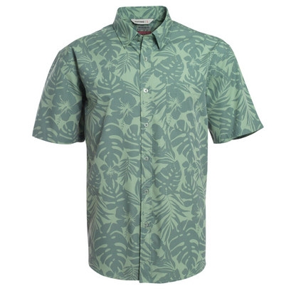 Camisa Hombre Guayabera Manga Corta Diseño Verde Pistacho