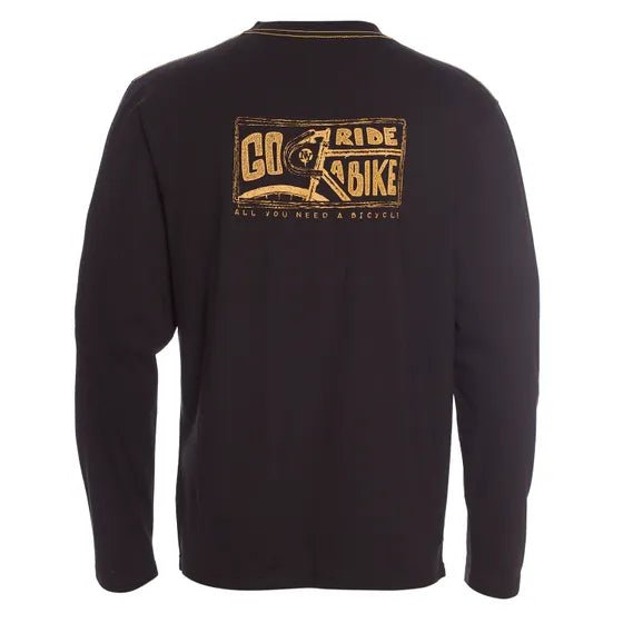 Polera Hombre Manga Larga Jersey Negra All you Need con Diseño - Sensez