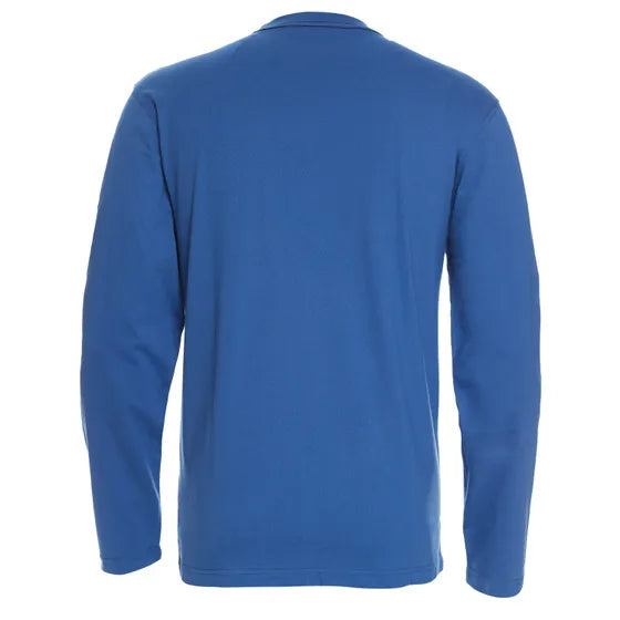 Polera Hombre Jersey Manga larga Azul Piedra con Diseño Moto