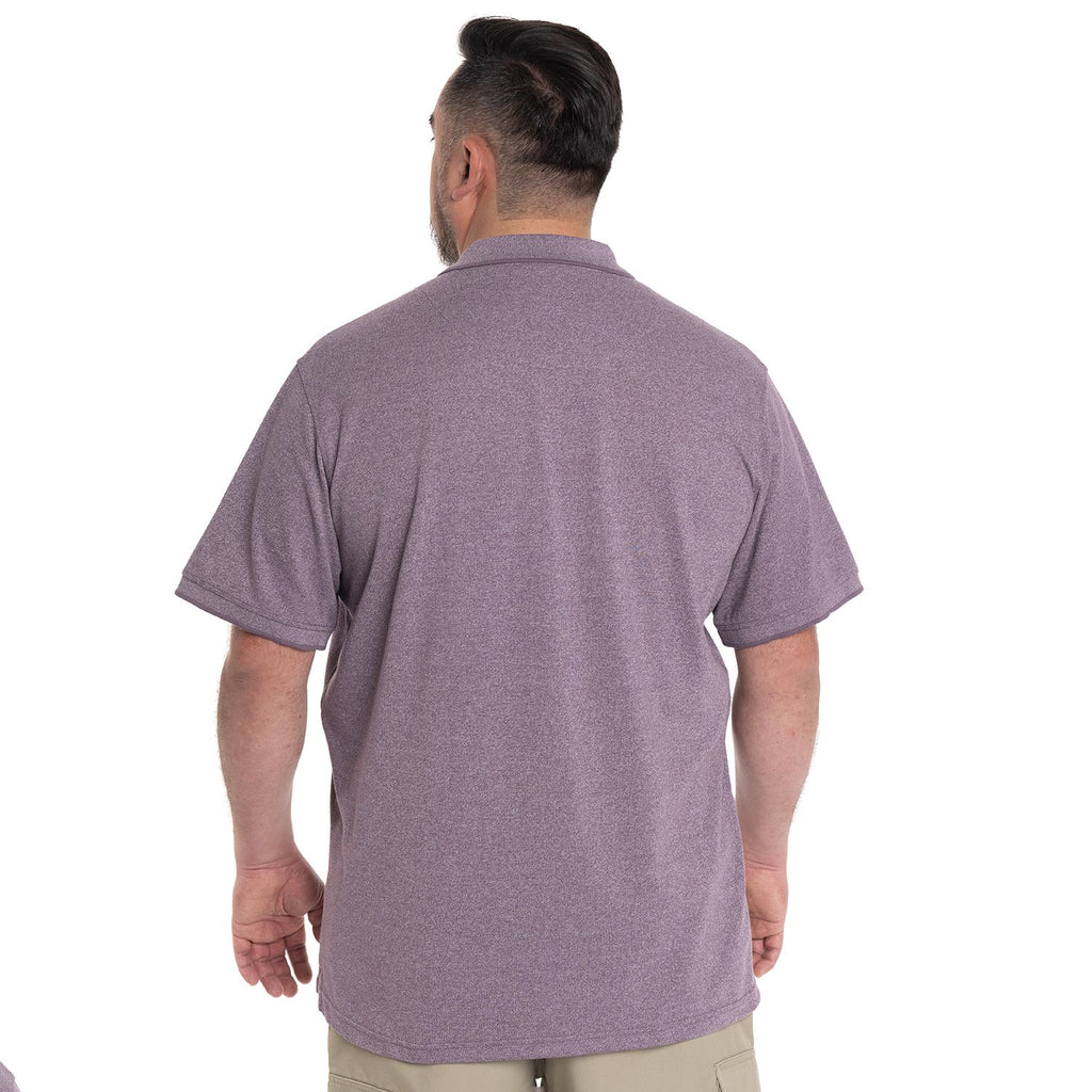 Polera Piqué Hombre Melange Lila KT