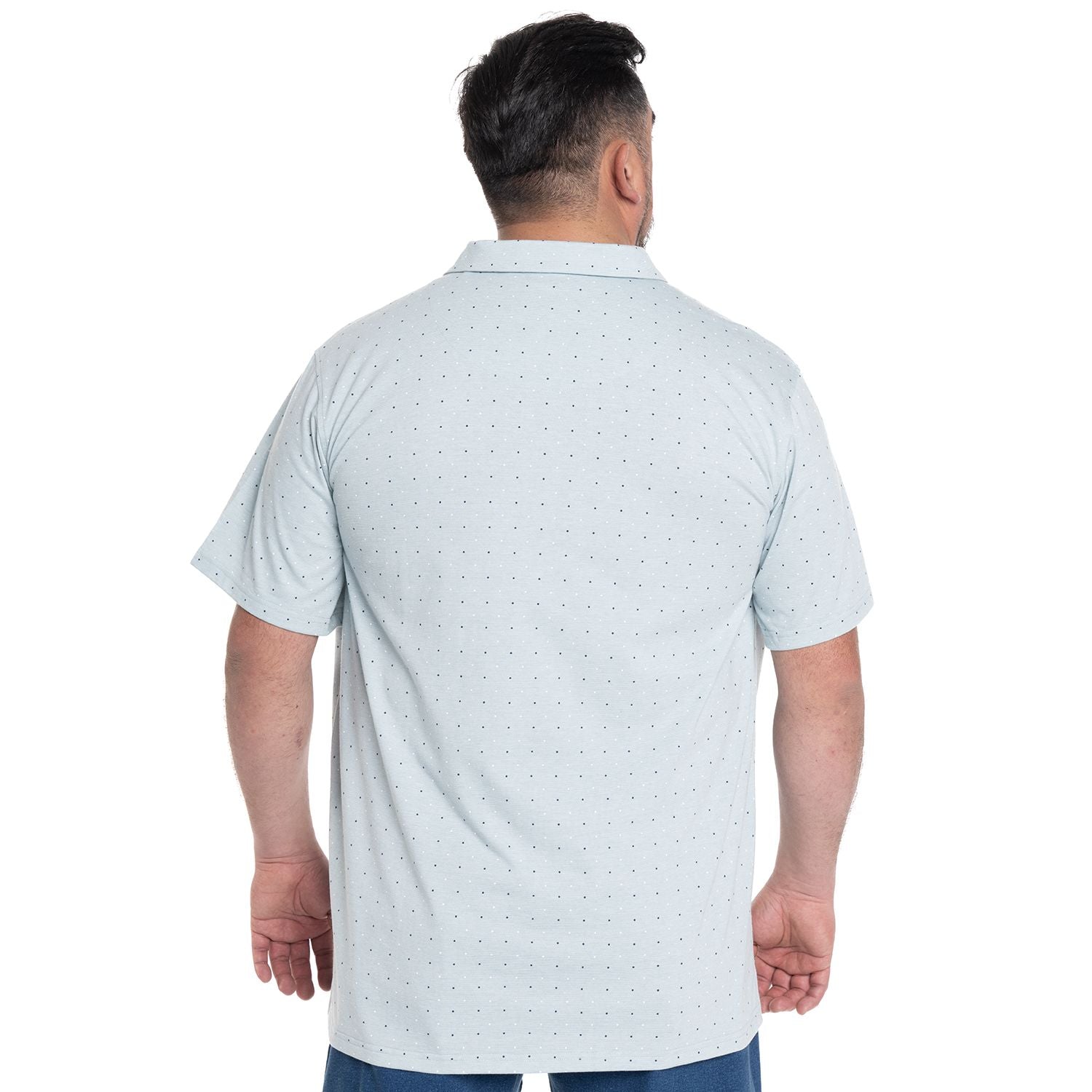 Polera Piqué Hombre Celeste con Diseño - Sensez