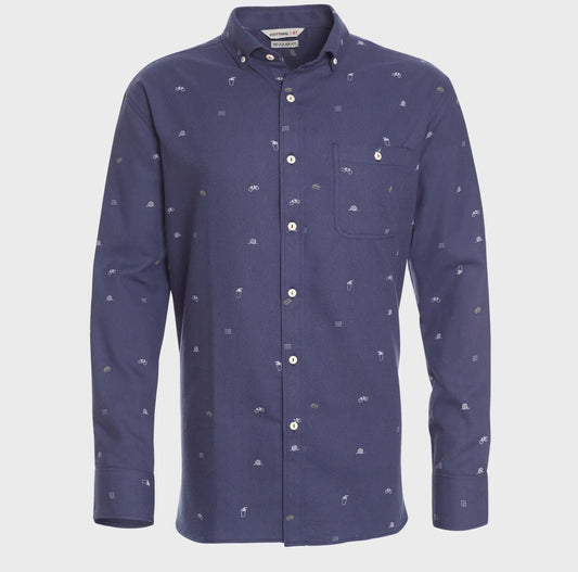 Camisa Hombre Villela Diseño Azul - Sensez