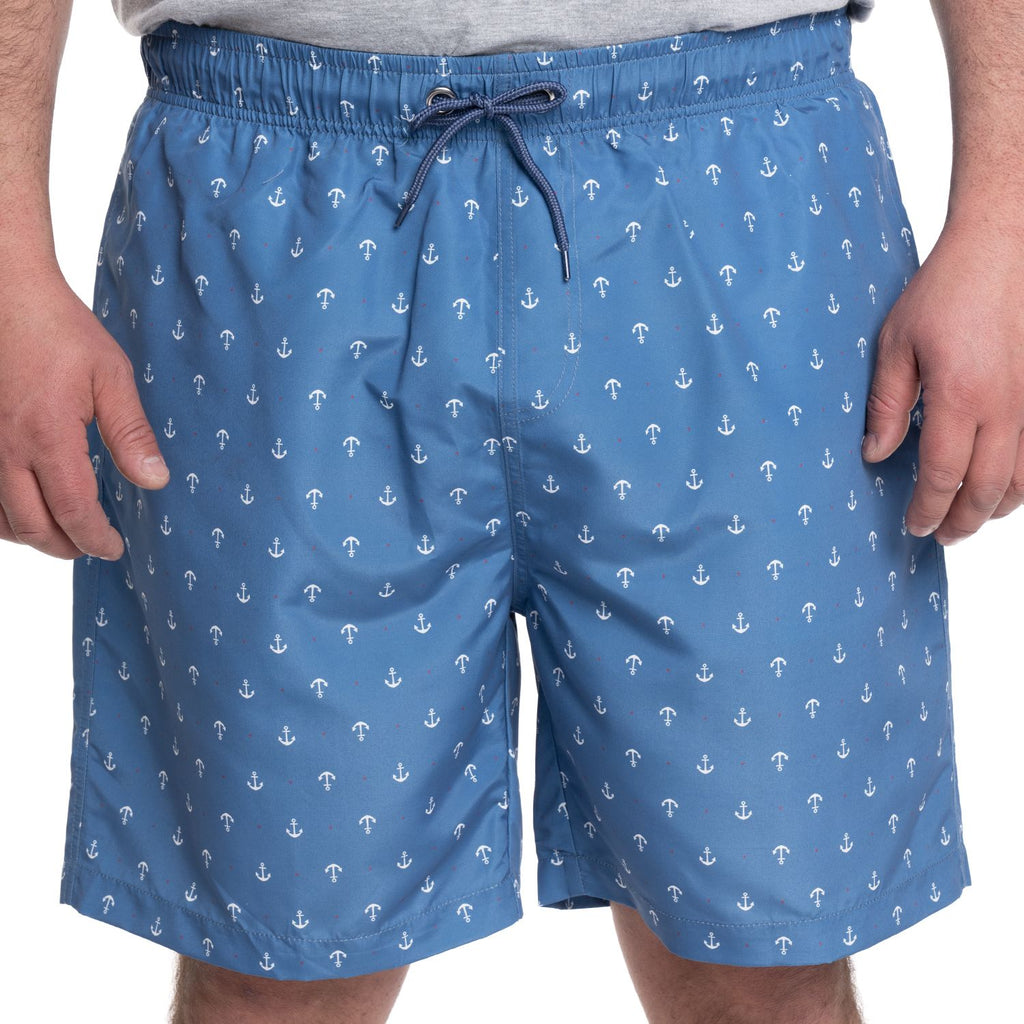 Traje de Baño Hombre Azul con Diseño