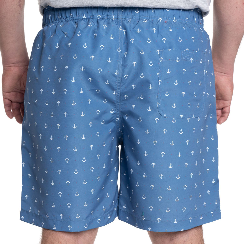 Traje de Baño Hombre Azul con Diseño