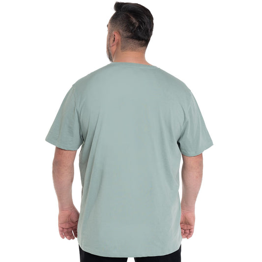 Polera Hombre Cuello Redondo Verde Agua con Estampado - Sensez