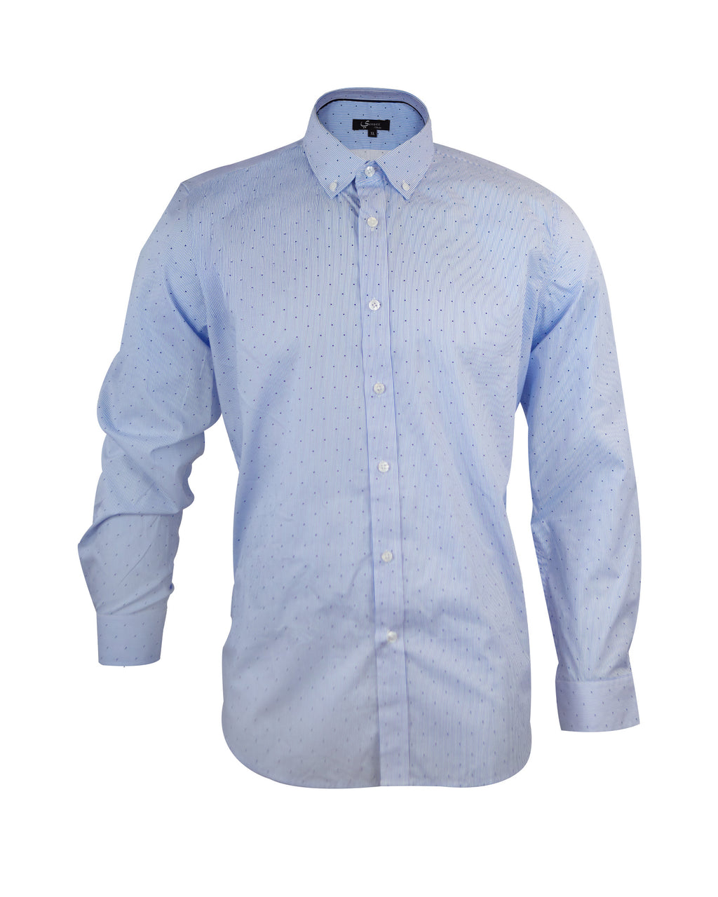 Camisa Hombre Silvino Azul Sport Sin bolsillo