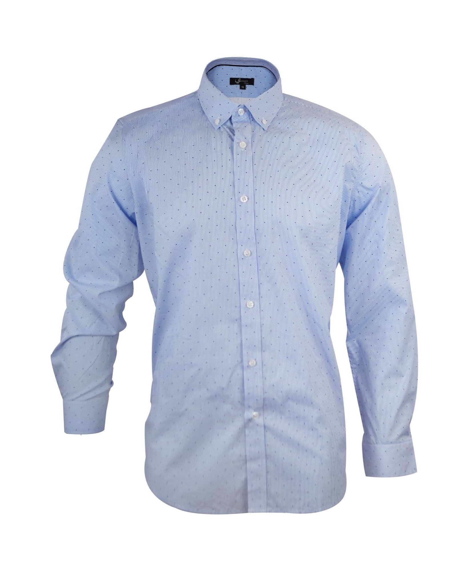 Camisa Hombre Silvino Azul Sport Sin bolsillo - Sensez