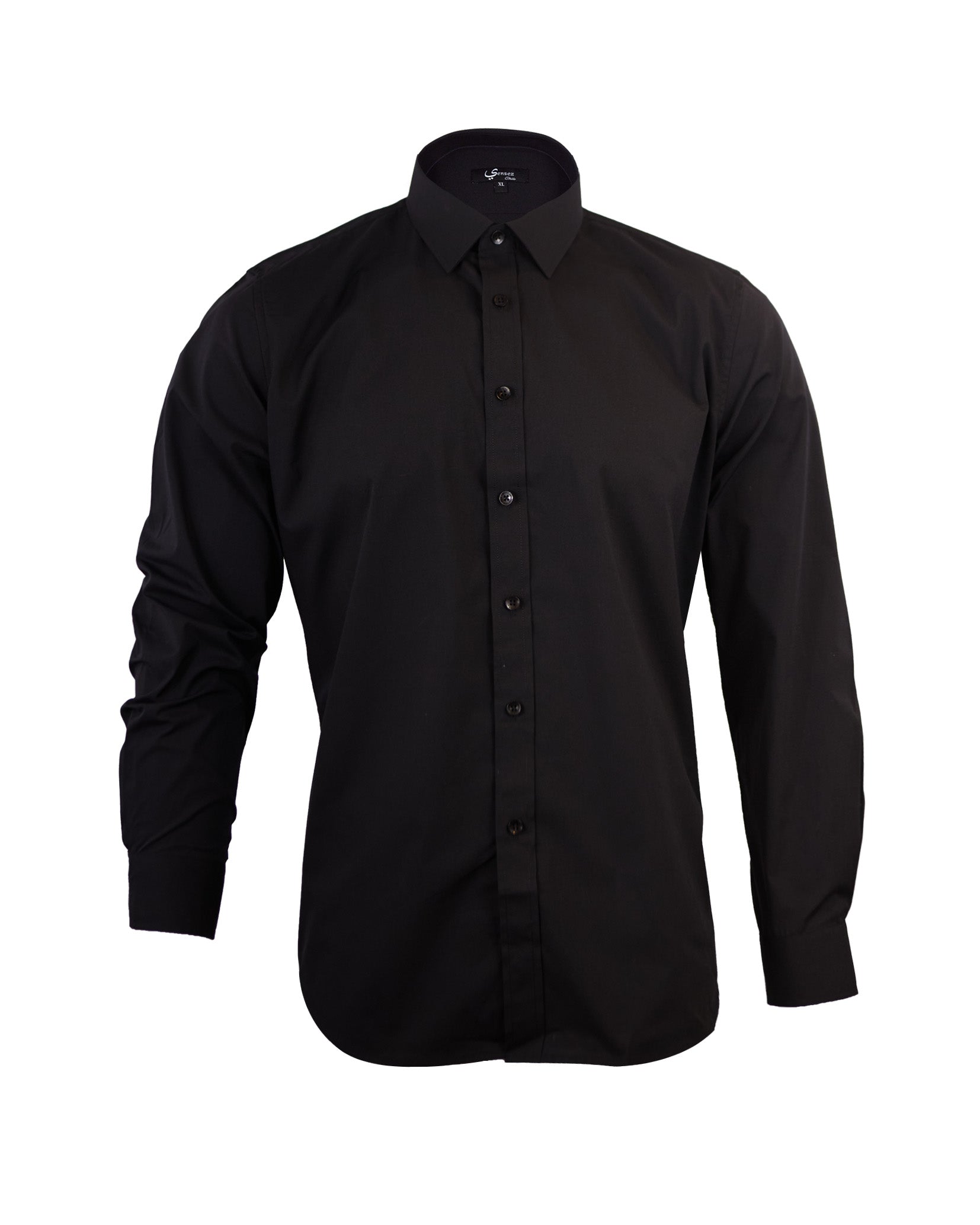 Camisa Hombre Reactive Negra Sin Bolsillo