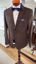 Blazer Hombre Micro Cotelé Mil Rayas Brown