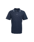 Polera Piqué Hombre Azul Marino con Diseño