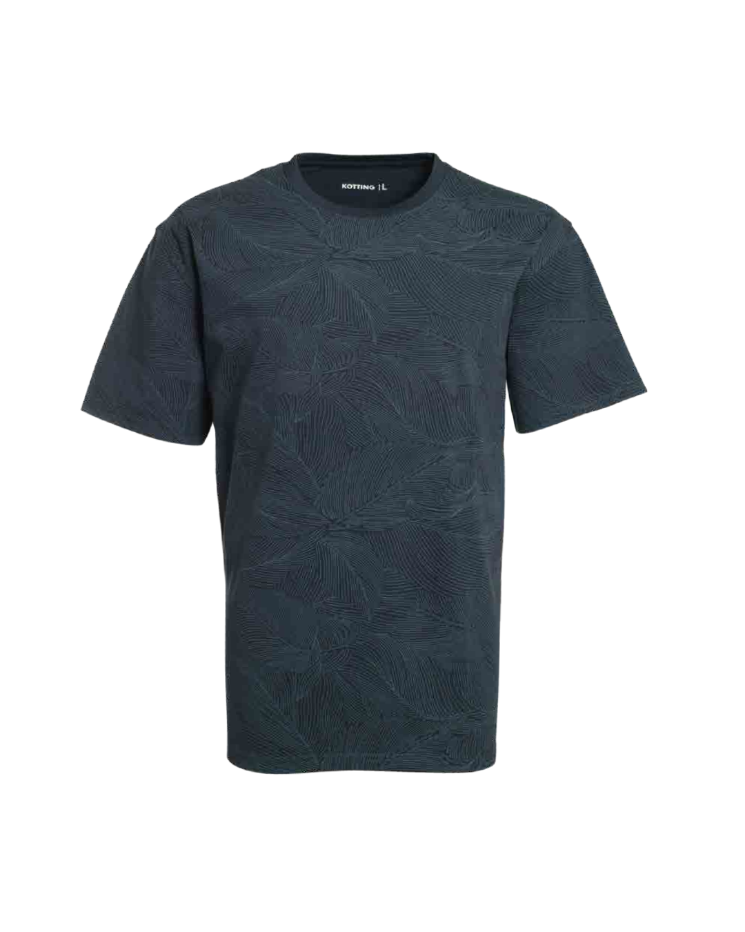 Polera Hombre Full Estampado Azul Marino