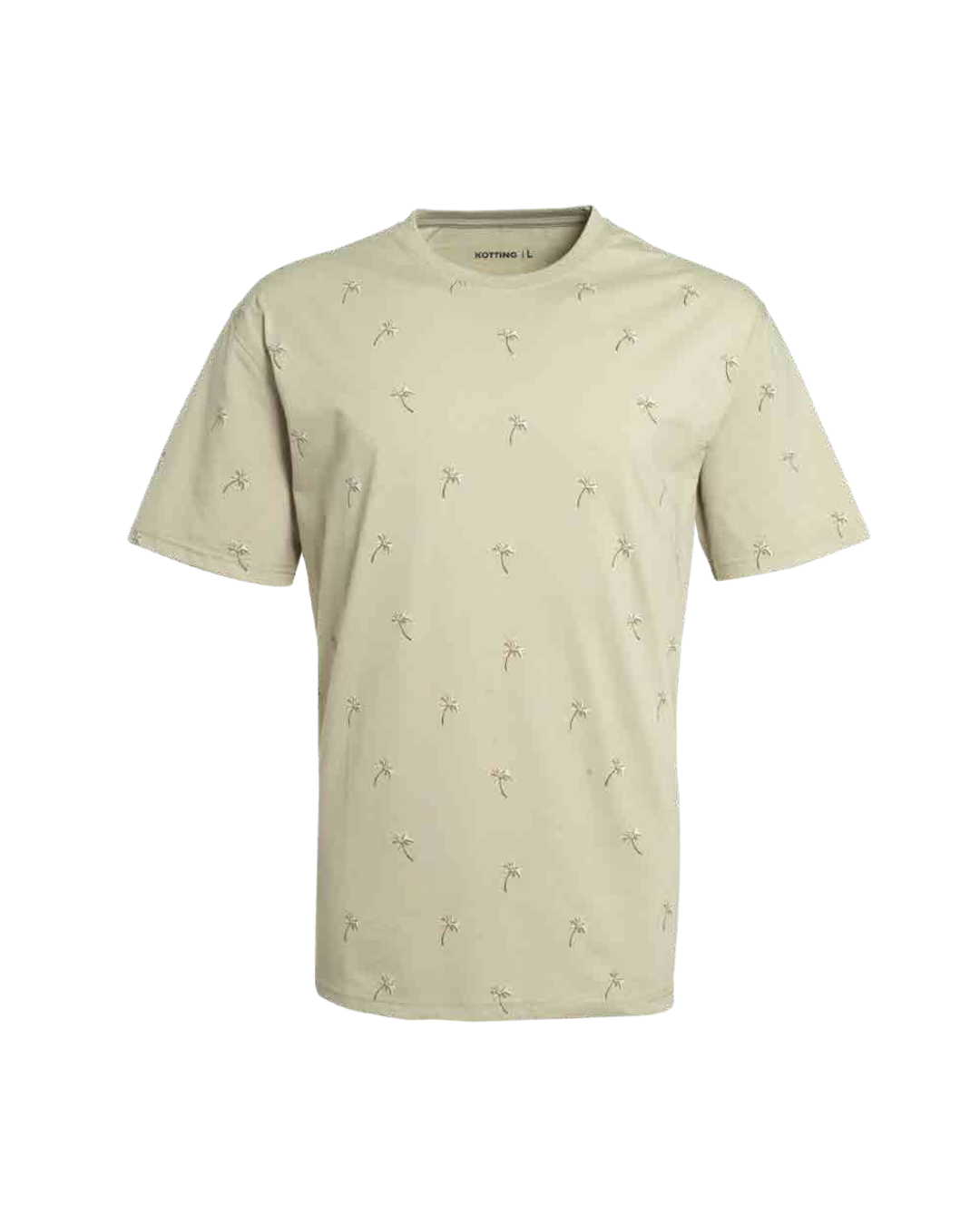 Polera Hombre Full Estampado Beige Claro