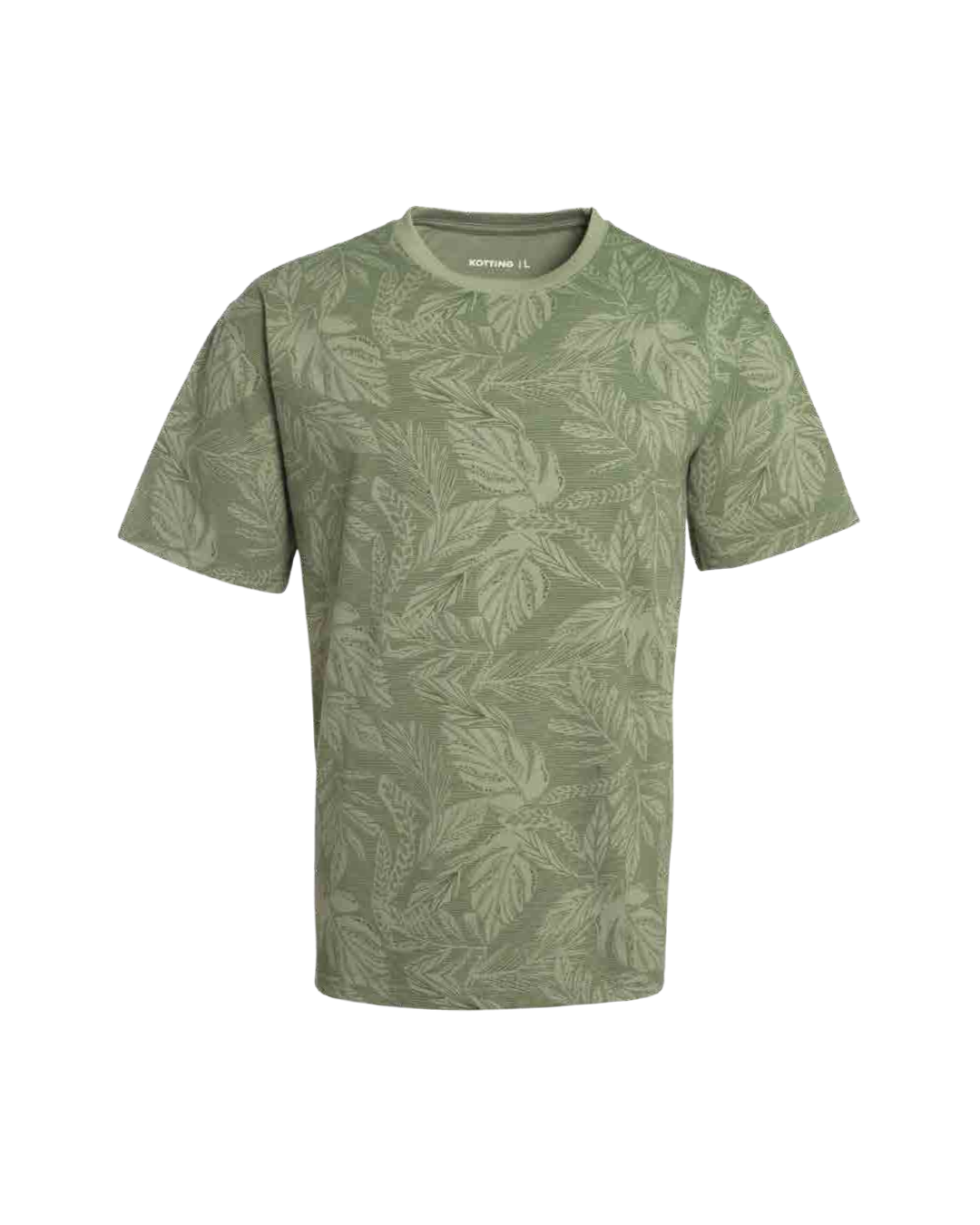 Polera Hombre Full Estampado Verde Claro