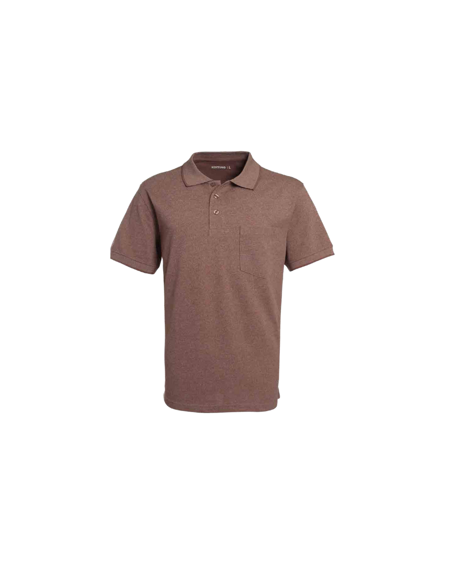 Polera Hombre Pique Melange Rosado Oscuro