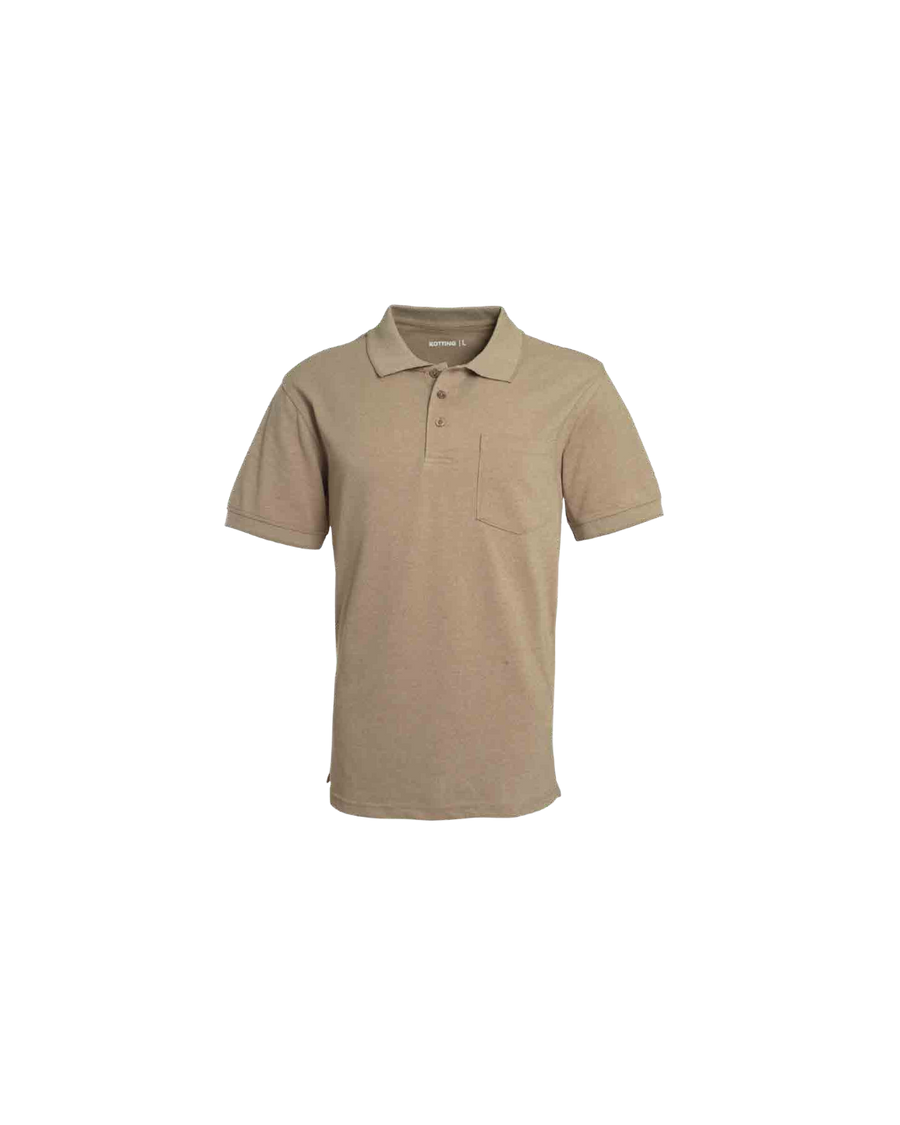 Polera Hombre Pique Melange Beige Medio