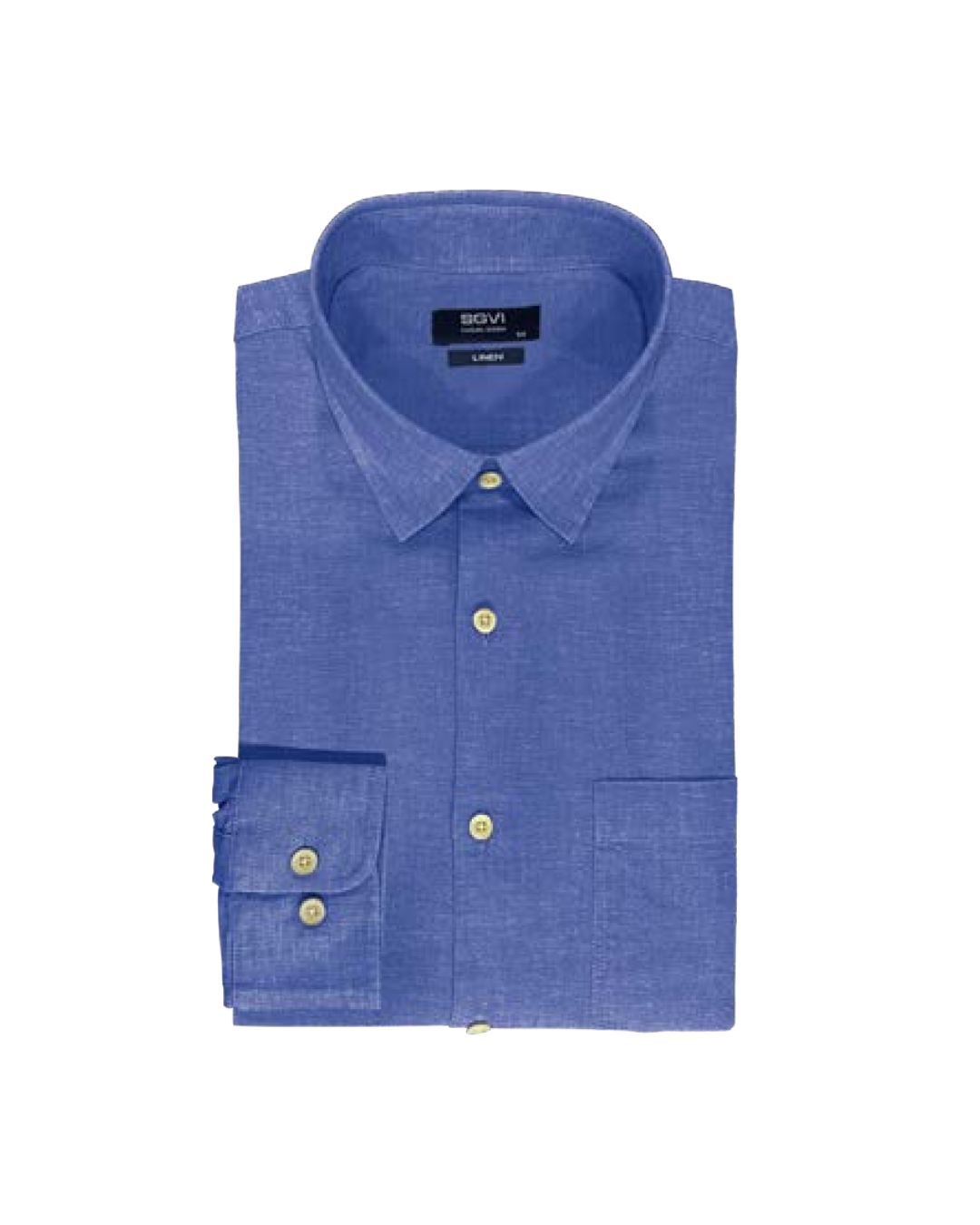 Camisa Hombre Lino Azul SG