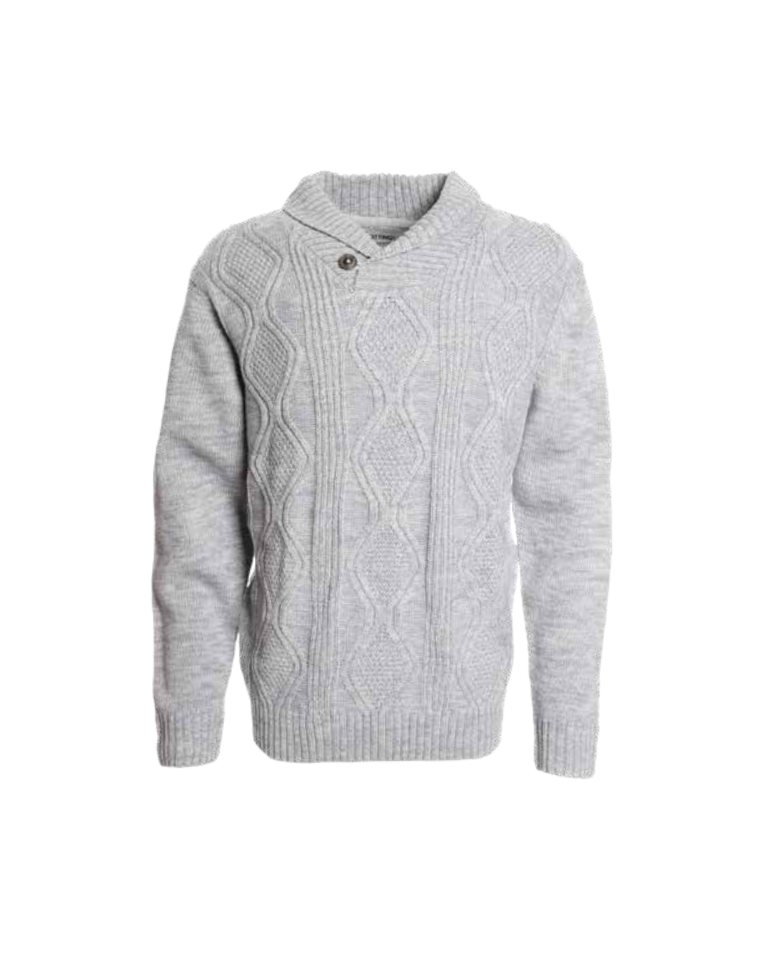 Sweater Hombre Cuello Cruzado Gris Claro