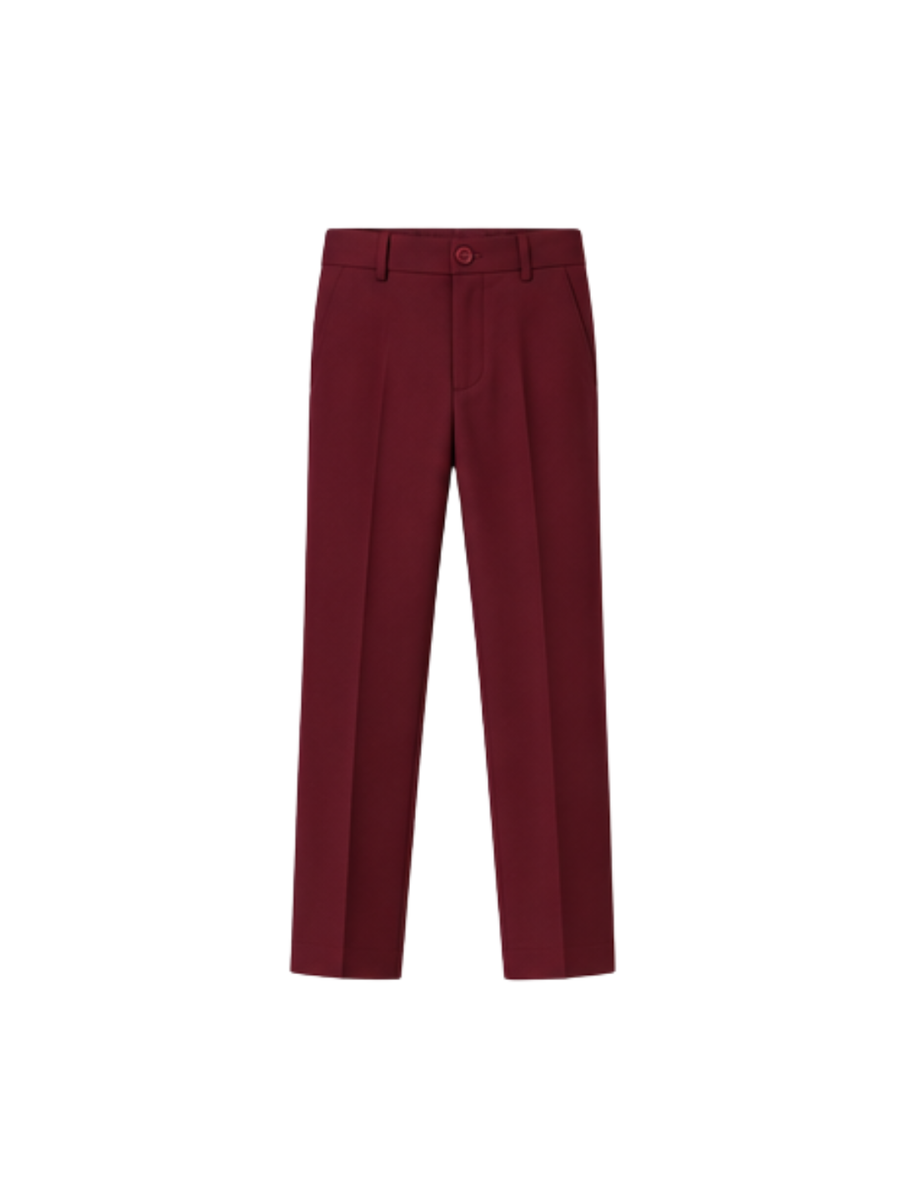 Traje de Niño 5 Piezas con Corbata Burdeo