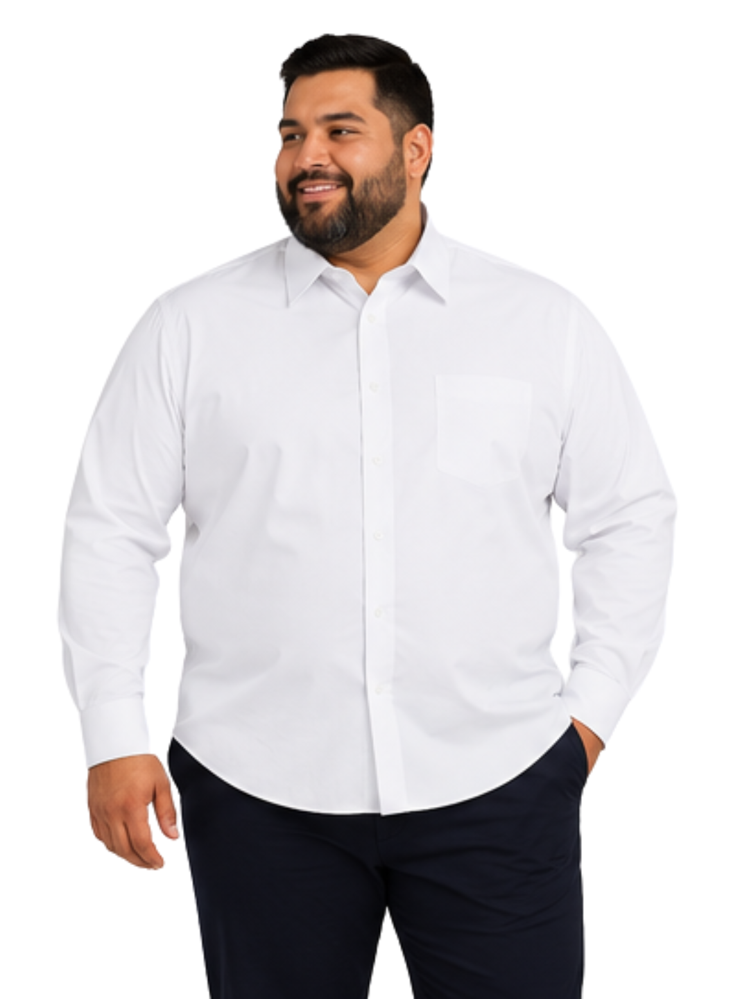 Camisa Hombre Reactive Blanca Sin Bolsillo