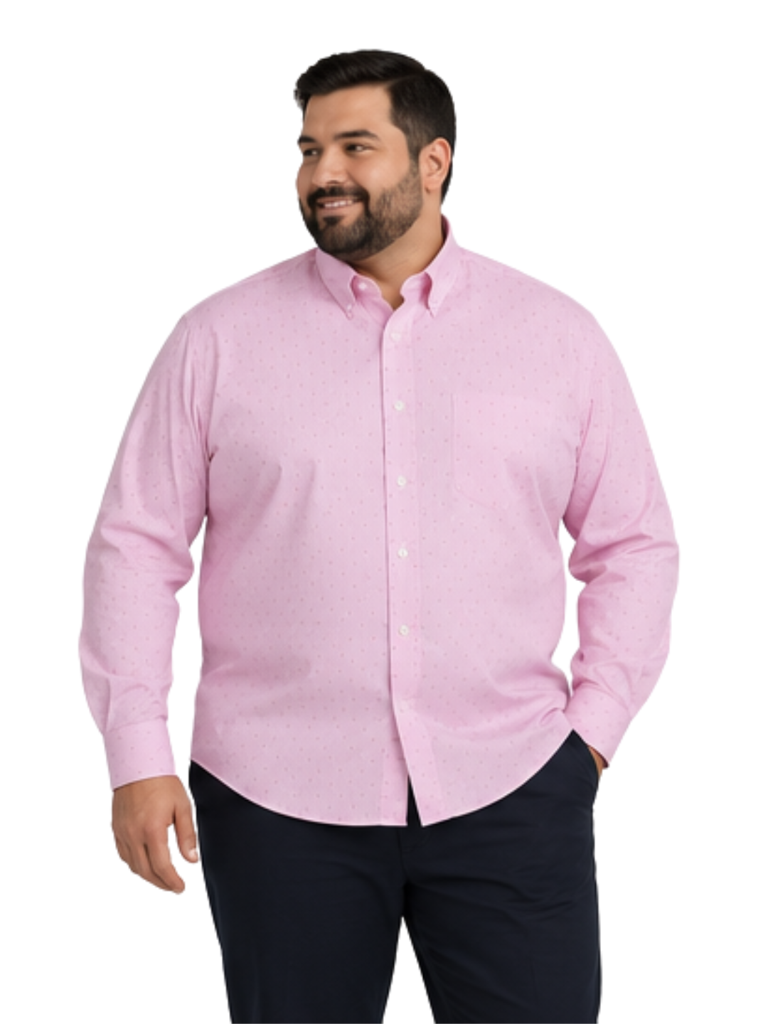 Camisa Hombre Alfaro Sport Rosado Con Bolsillo