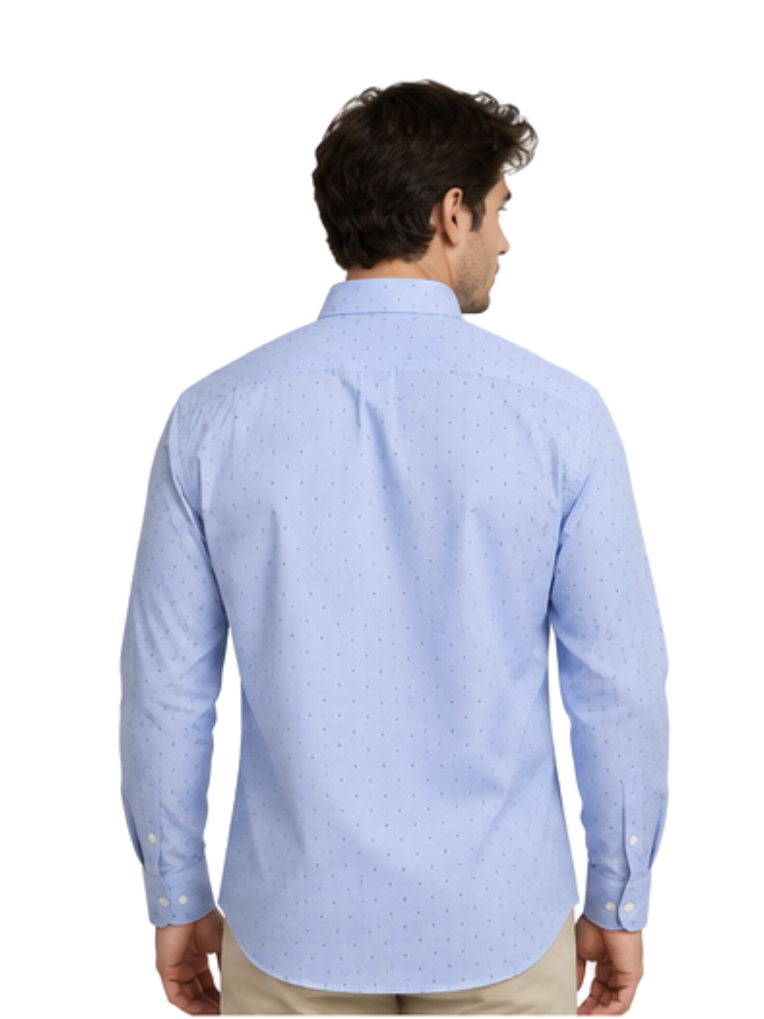Camisa Hombre Silvino Azul Sport Sin bolsillo