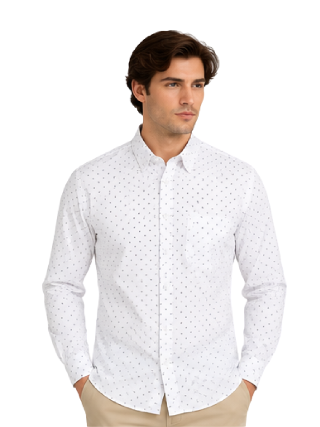Camisa Hombre Greco Sport Blanco Con bolsillo