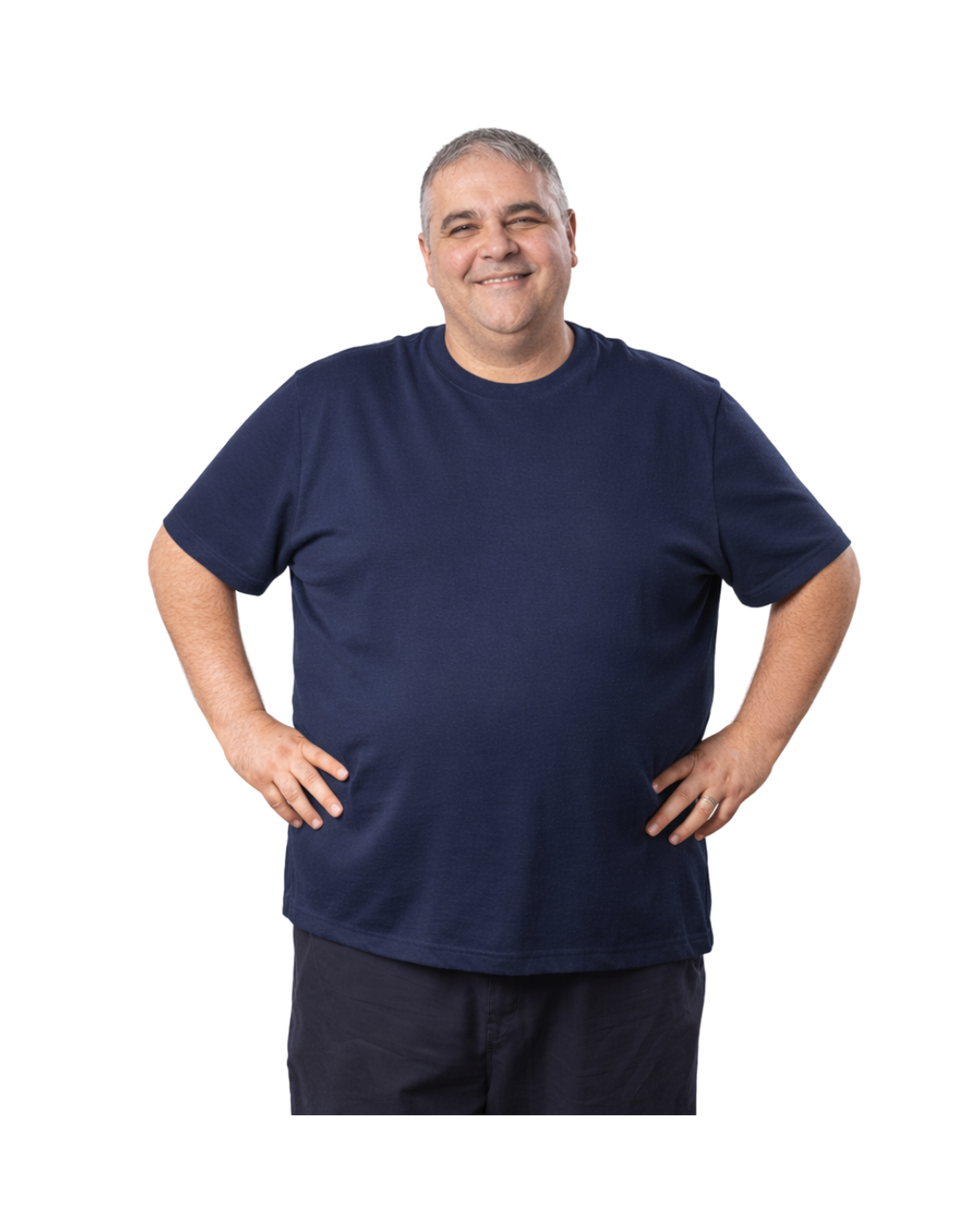 Polera Hombre 100% Algodón Azul Marino